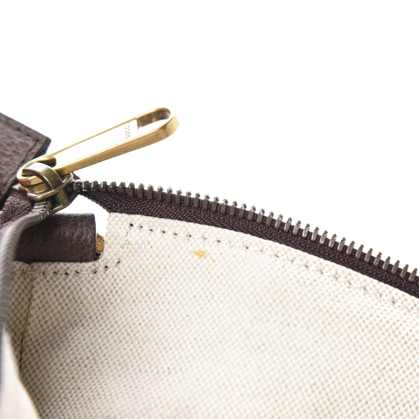 GG Supreme Monogram Web Ophidia Half Moon Hobo Brown