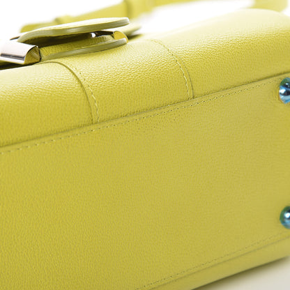 Delvaux Grained Calfskin Mini Brillant Satchel Absinthe Lime 8 of 8