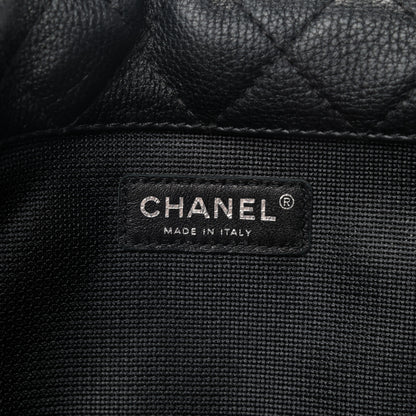 Chanel Calfskin Quilted XXL Travel Flap Bag Black 7 of 9