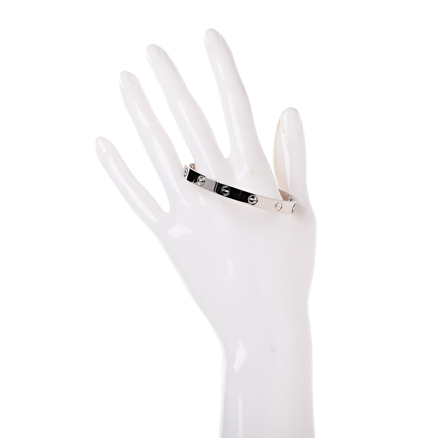 18K White Gold LOVE Bracelet 16