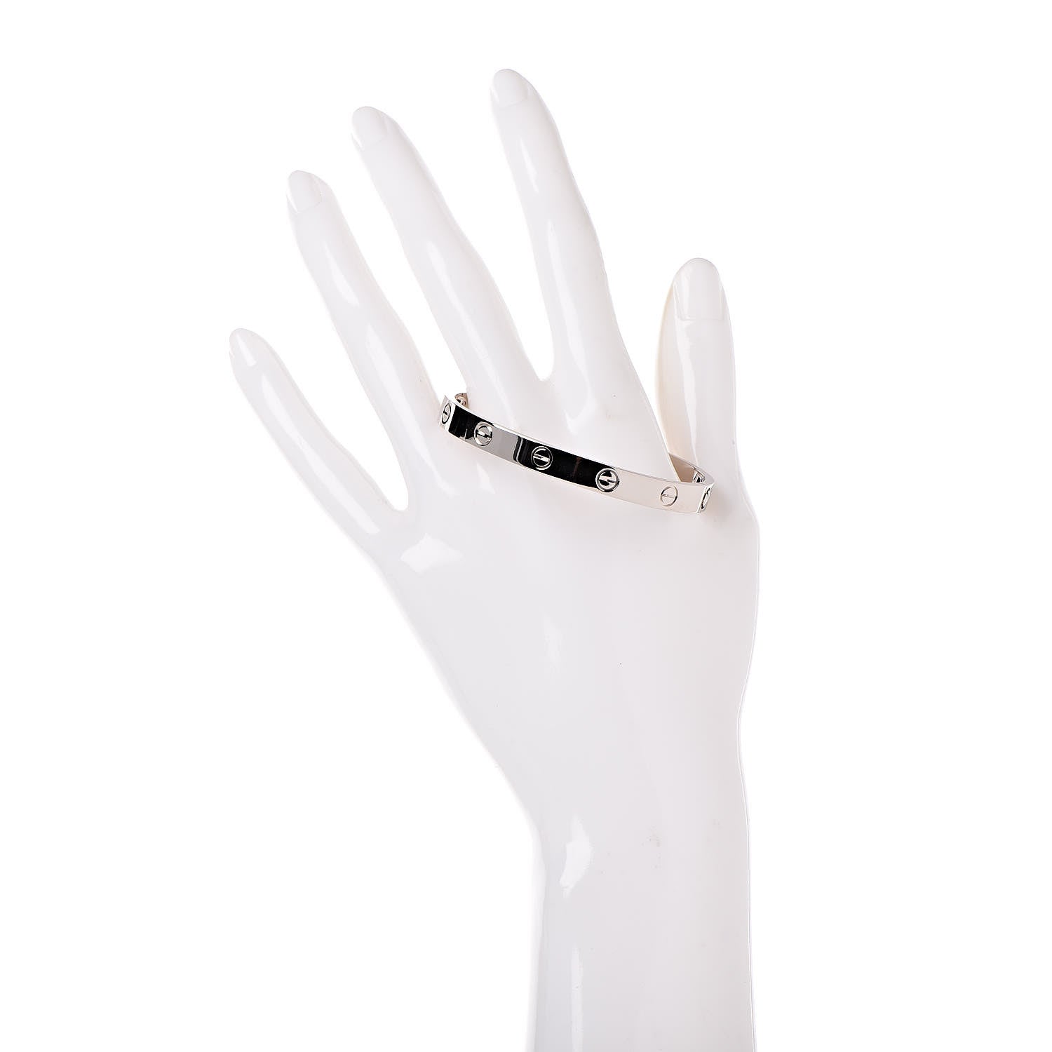 Cartier 18K White Gold LOVE Bracelet 16 2 of 6
