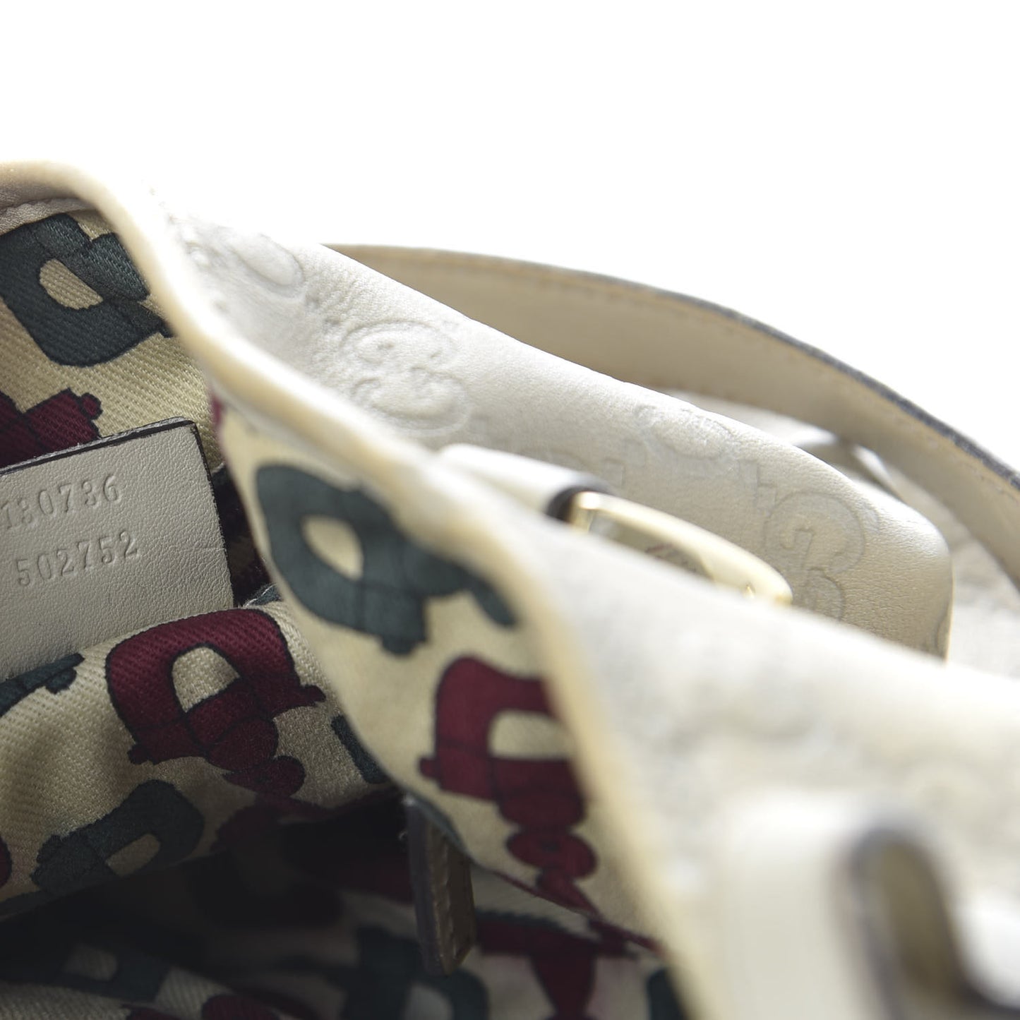 Guccissima Medium Abbey Shoulder Bag Off White