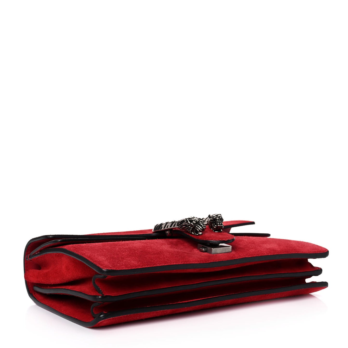 Suede Vitello Velvet Small Dionysus Shoulder Bag Vulcanic Red