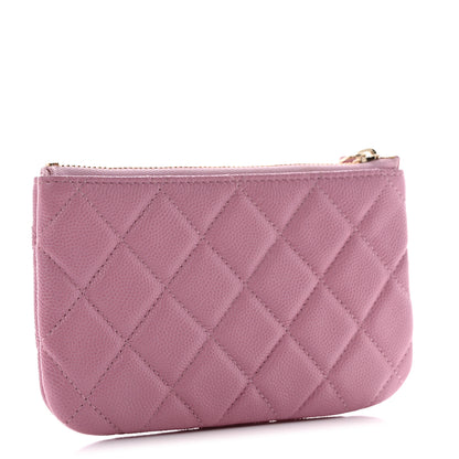 Chanel Caviar Quilted Small Cosmetic Case Pink 3 of 8
