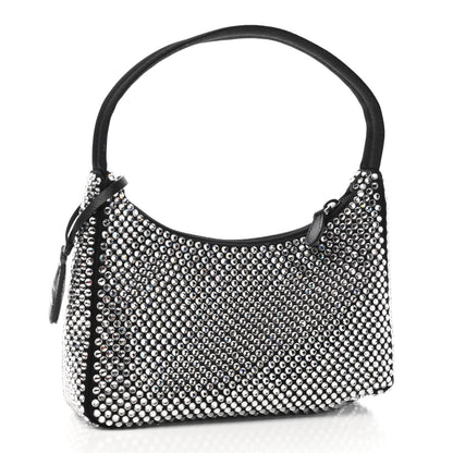 Prada Satin Crystal Mini Re-Edition 2000 Bag Cristal 2 of 8