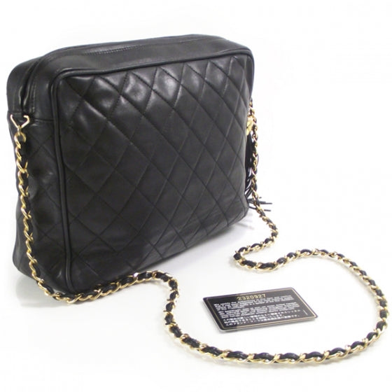 Canvas Quilted CC Tassel Black