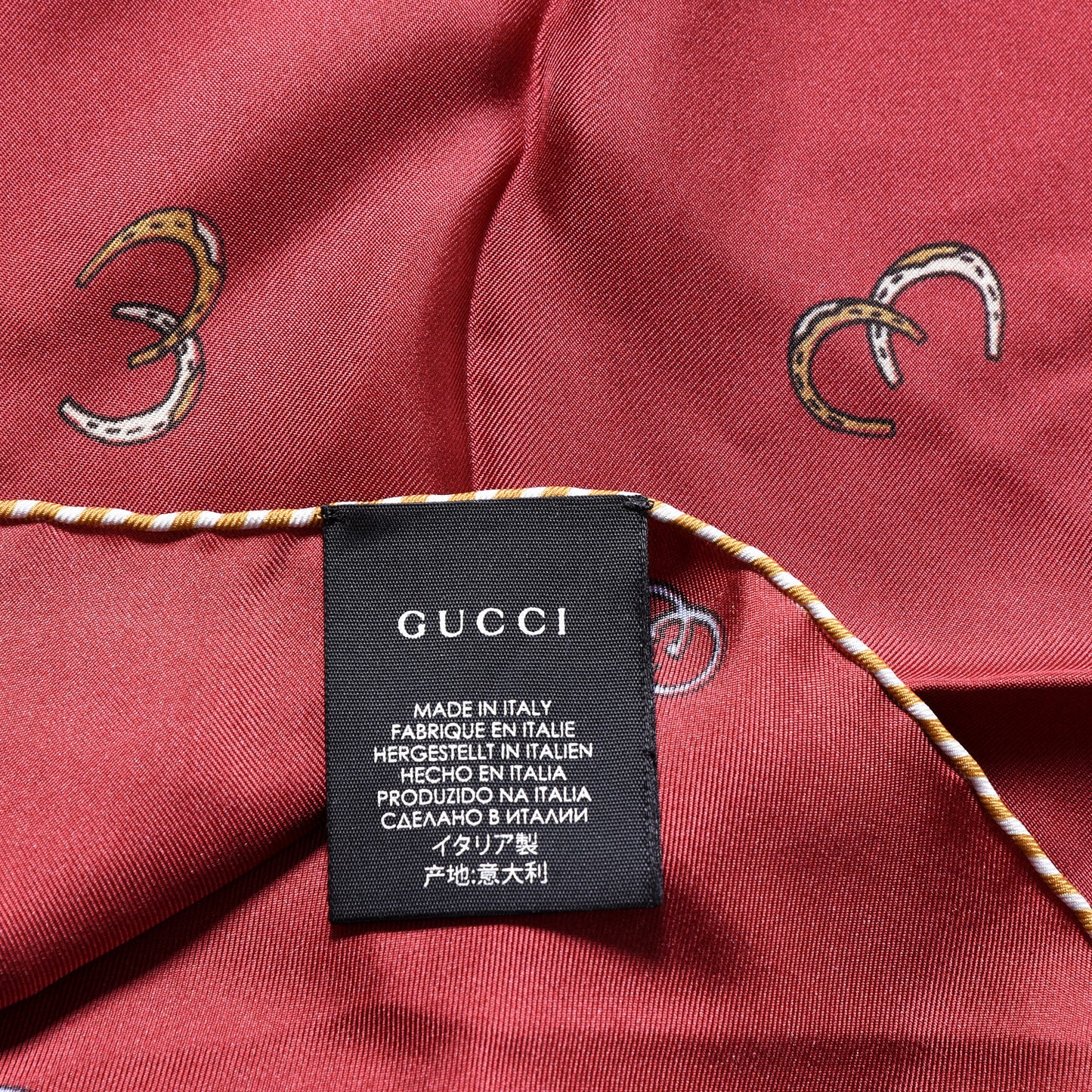 Silk Twill Poket Logos Pocket Square Red
