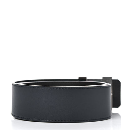 Louis Vuitton Calfskin Monogram 30mm LV Initiales Reversible Belt 90 36 Black Blue 2 of 4