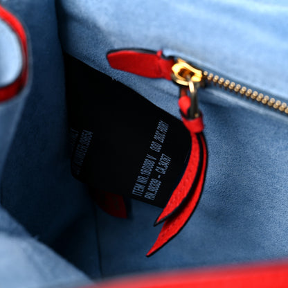 Prada Shearling Fur Calfskin Suede Shoulder Bag Red 7 of 11