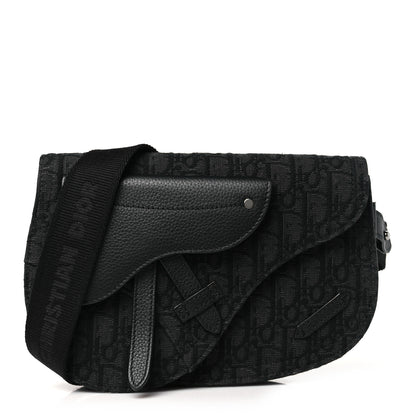 Christian Dior Oblique Saddle Messenger Pouch Black 1 of 13