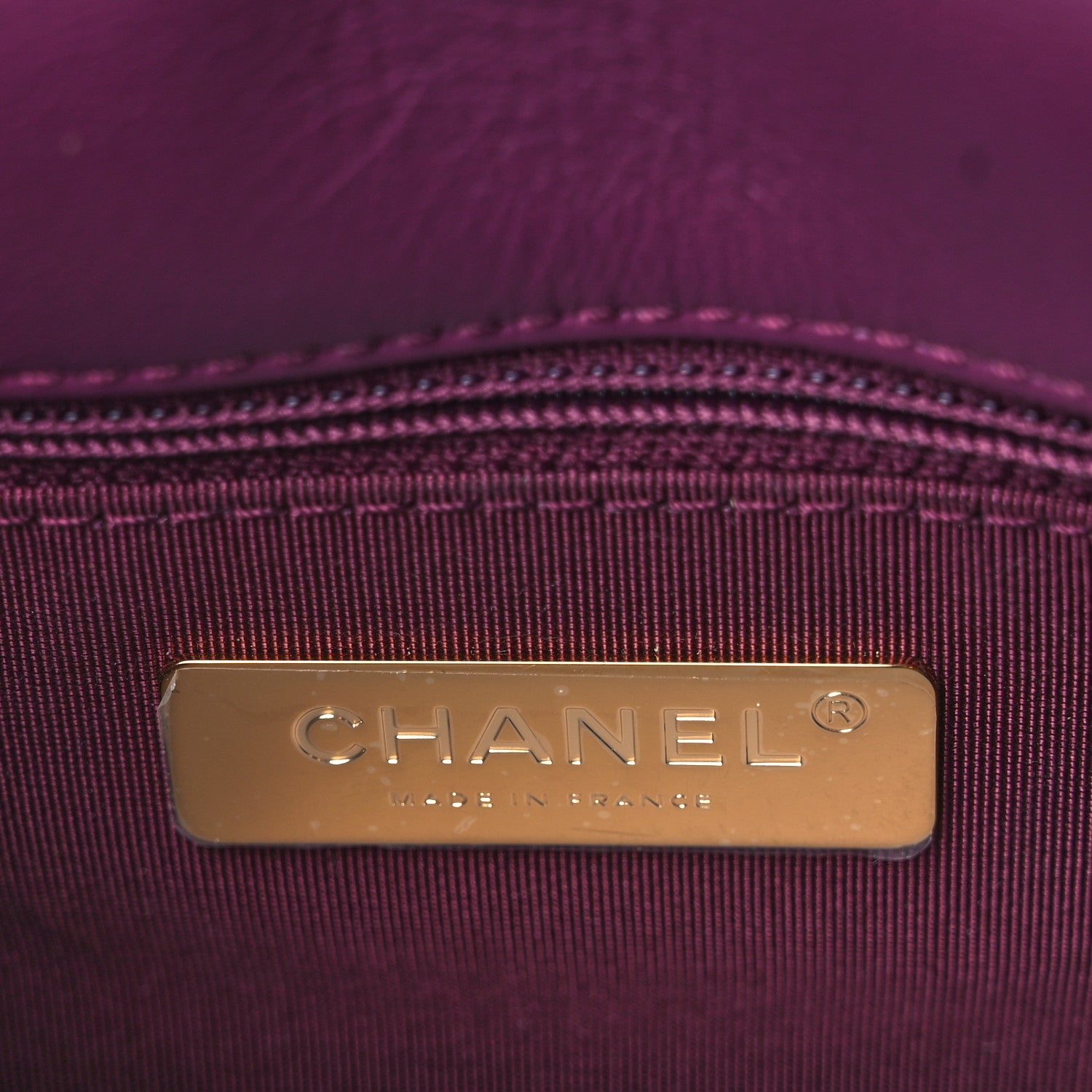 Chanel Goatskin Quilted Large Chanel 19 Flap Purple 6 of 10