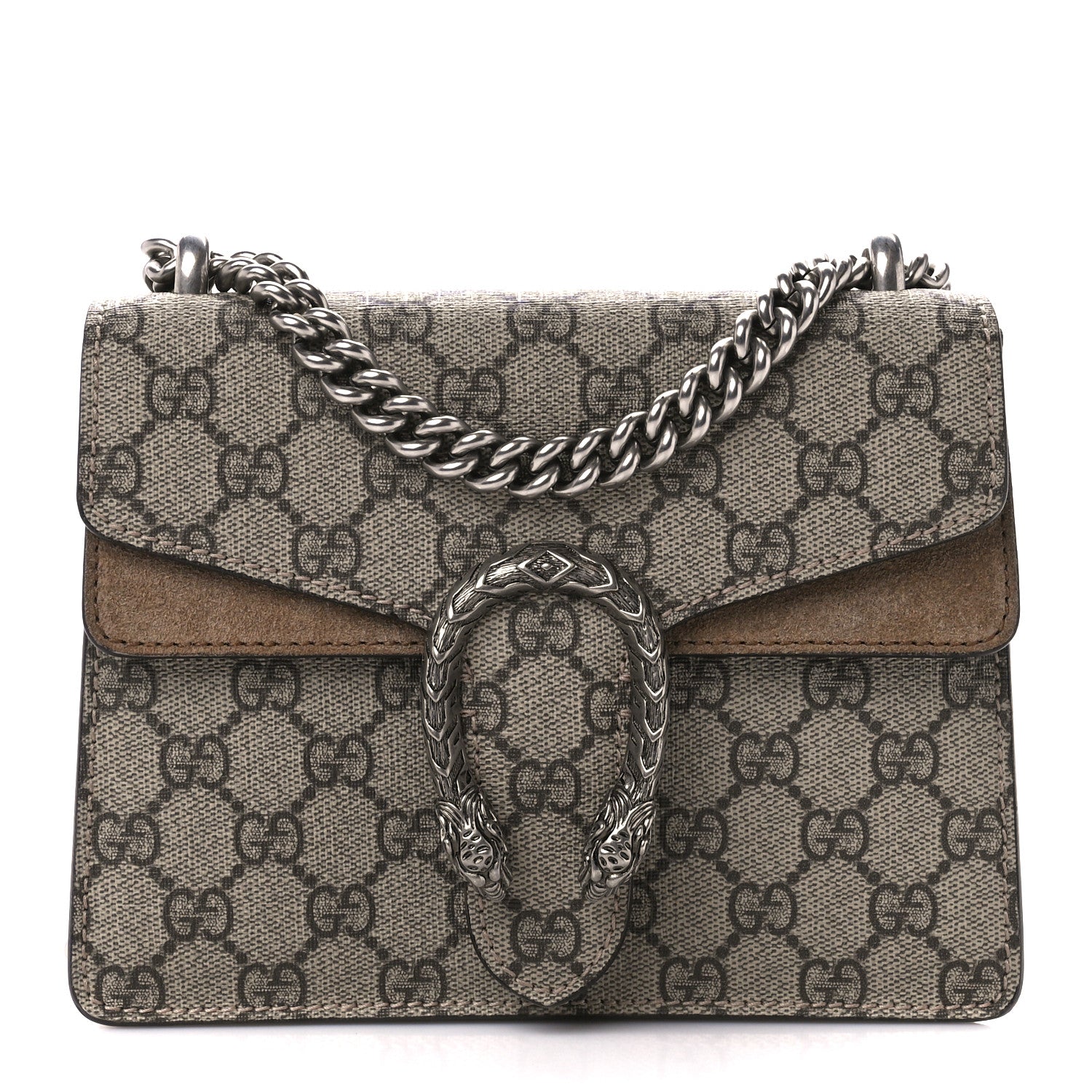 Gucci GG Supreme Monogram Mini Dionysus Shoulder Bag Taupe 1 of 10
