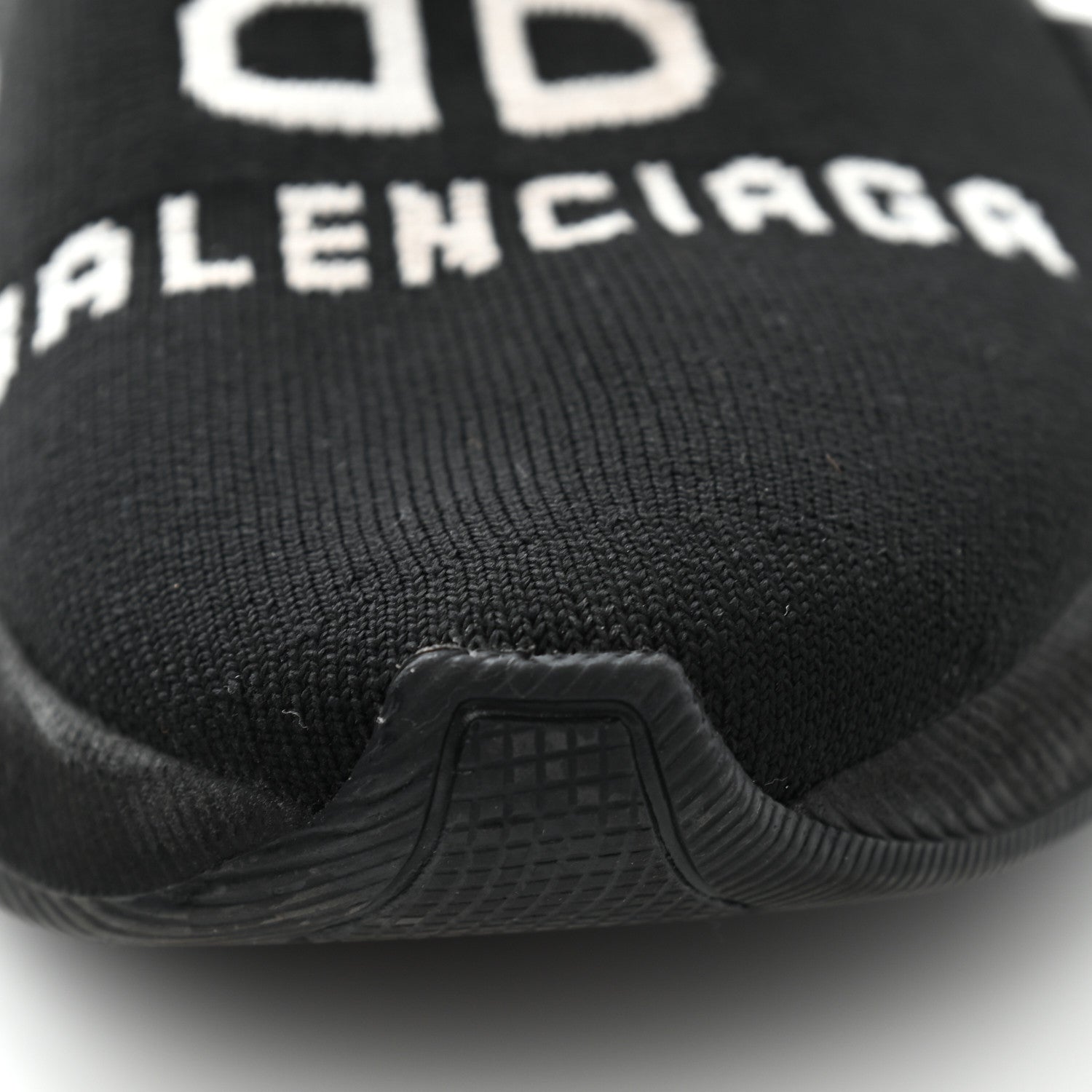 Balenciaga Neoprene Knit Logo Womens Speed Sneakers 36 Black 9 of 11