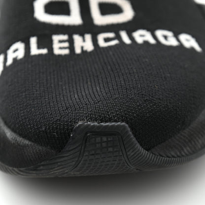 Balenciaga Neoprene Knit Logo Womens Speed Sneakers 36 Black 9 of 11