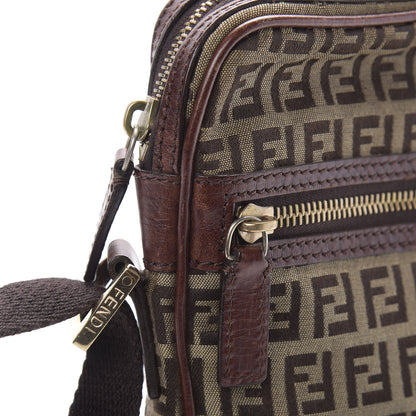 Fendi Zucchino Vitello Crossbody Messenger Mogano Panna Bruciato 14 of 14
