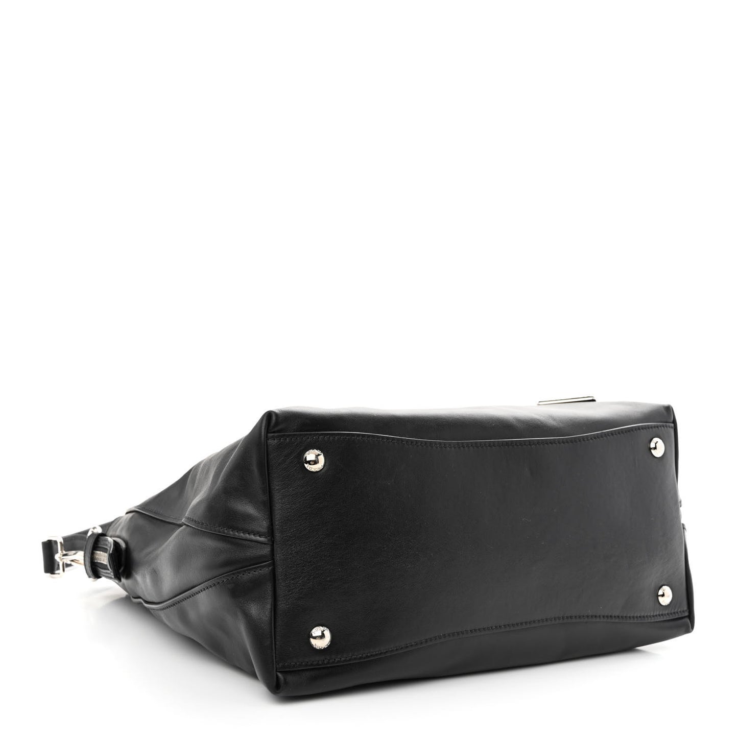 Soft Calf Side Zip Hobo Black