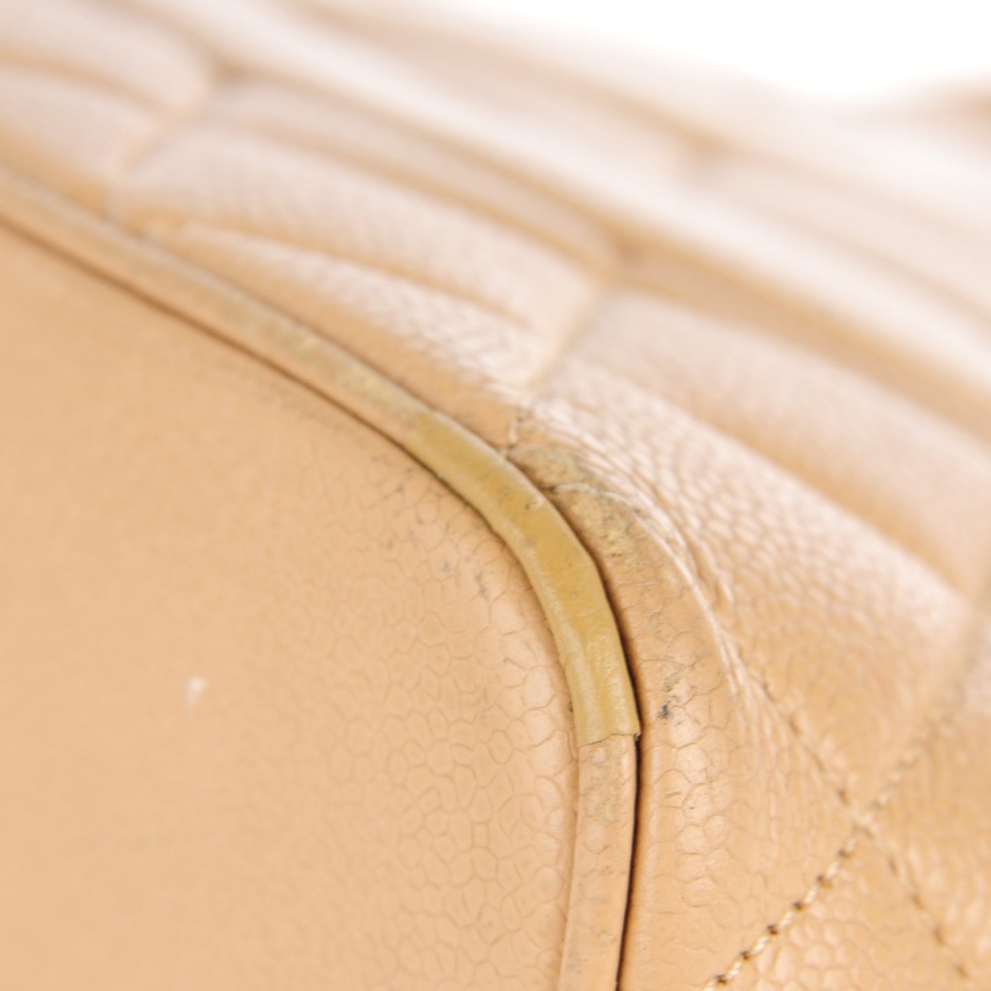 Caviar Quilted Medallion Tote Beige