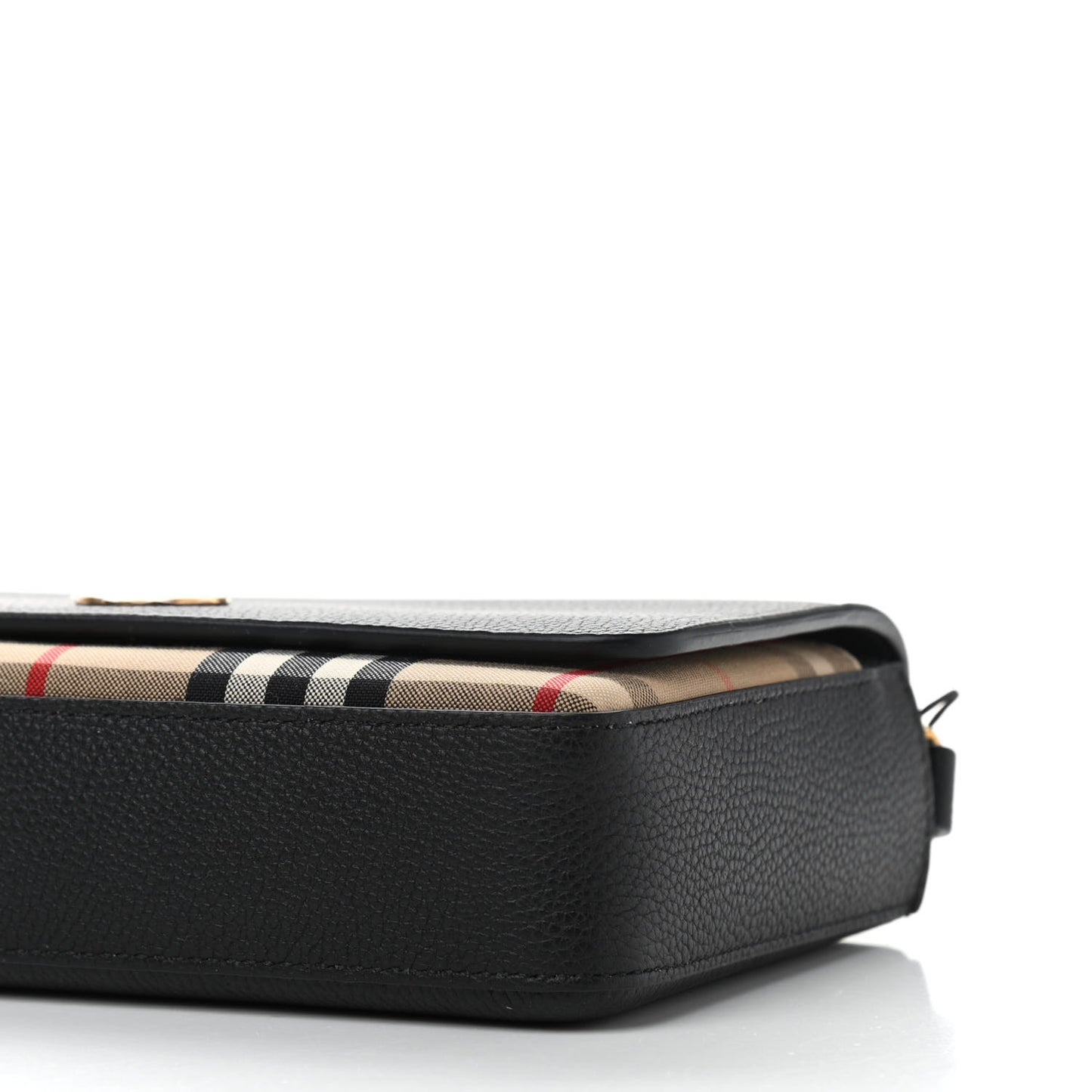 Grainy Calfskin Vintage Check Hampshire Crossbody Black