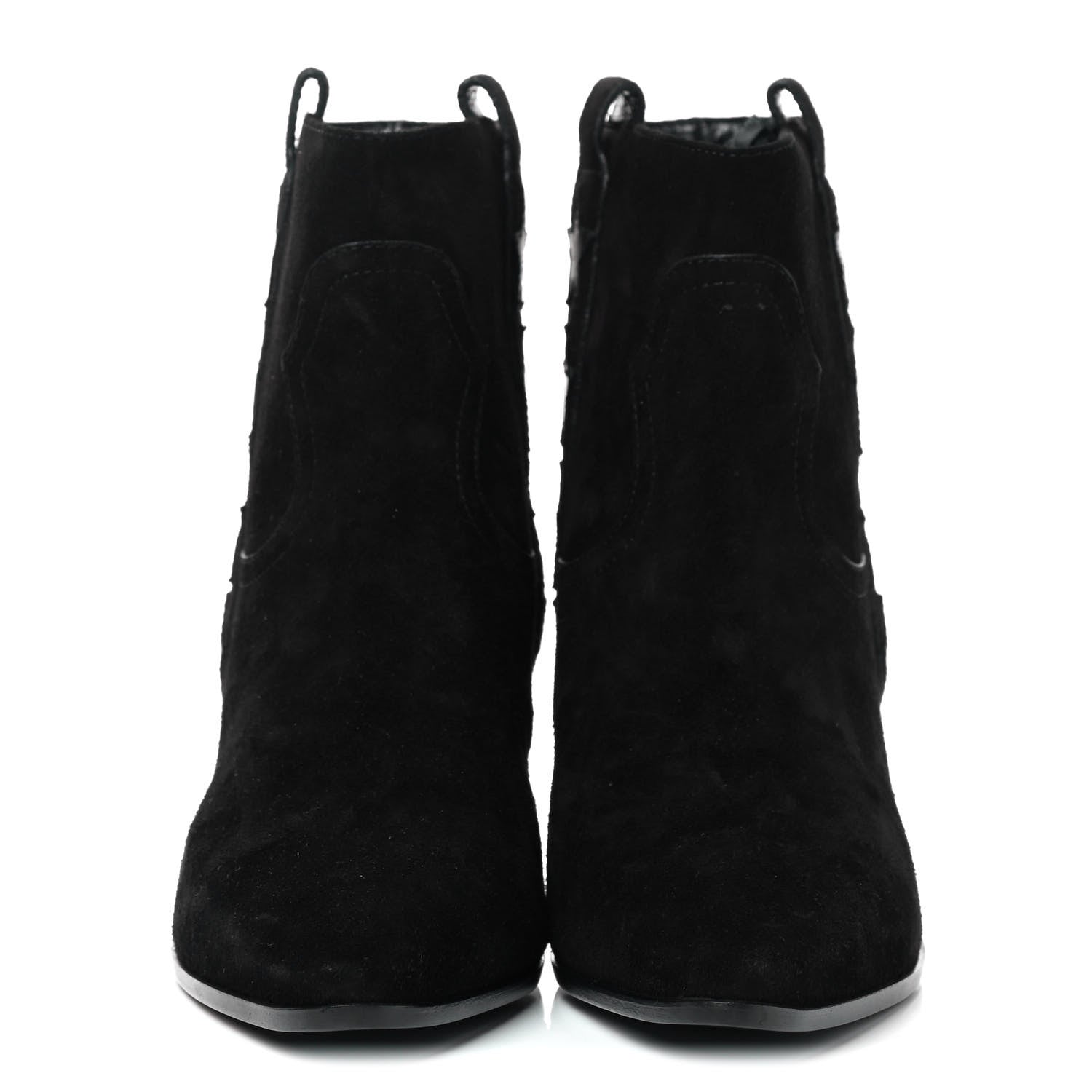 Saint Laurent Suede Rock 40 Stars Ankle Boots 35 Black 2 of 7