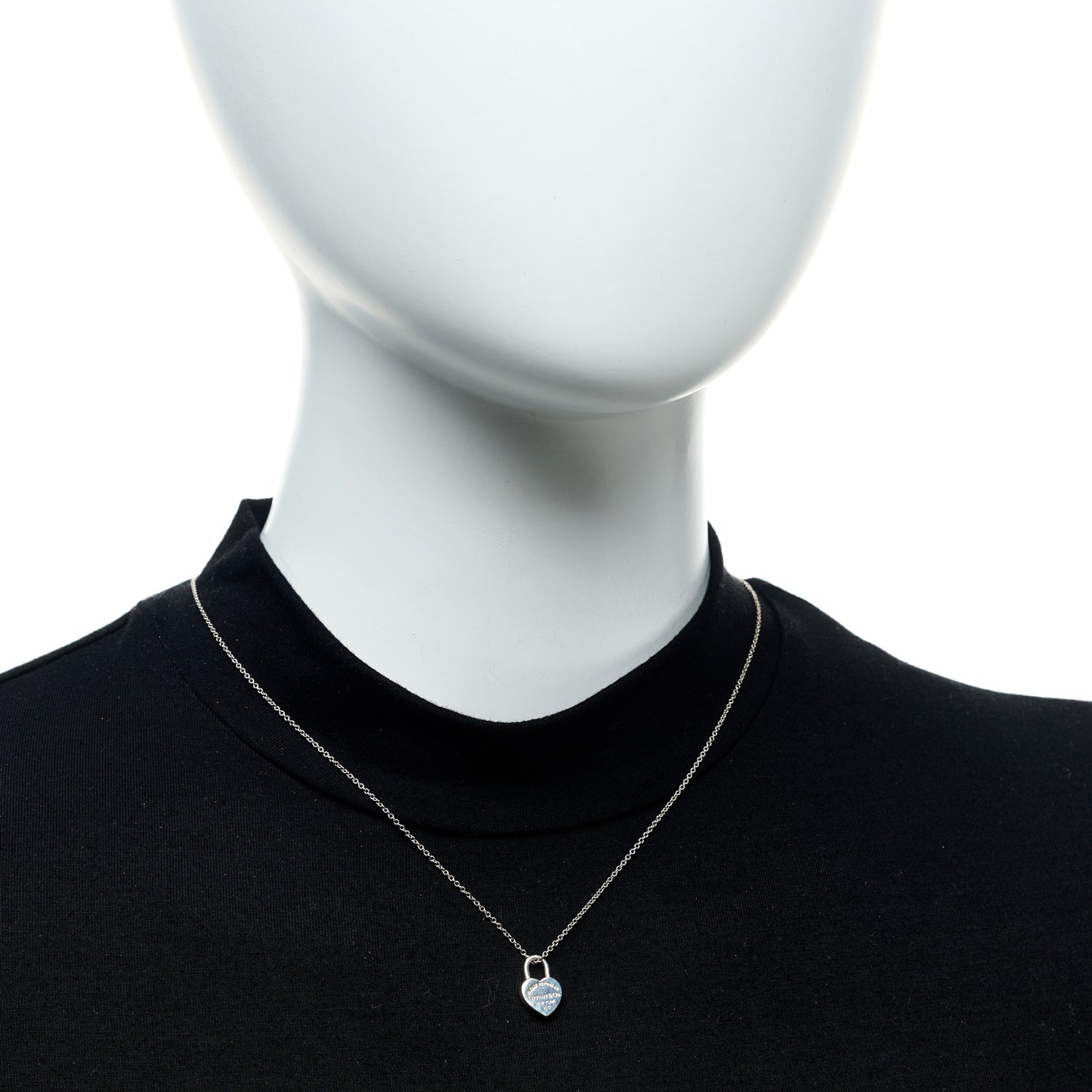 Sterling Silver Return to Tiffany Heart Lock Pendant Necklace