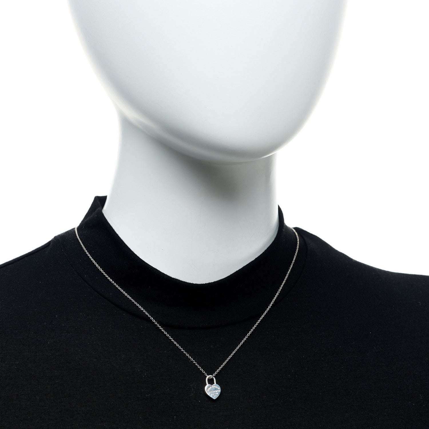 Tiffany Sterling Silver Return to Tiffany Heart Lock Pendant Necklace 2 of 6