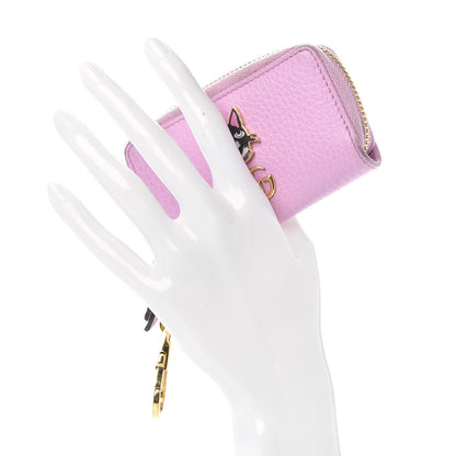 Gucci Dollar Calfskin Bosco Zip Around Key Case Malva 2 of 9