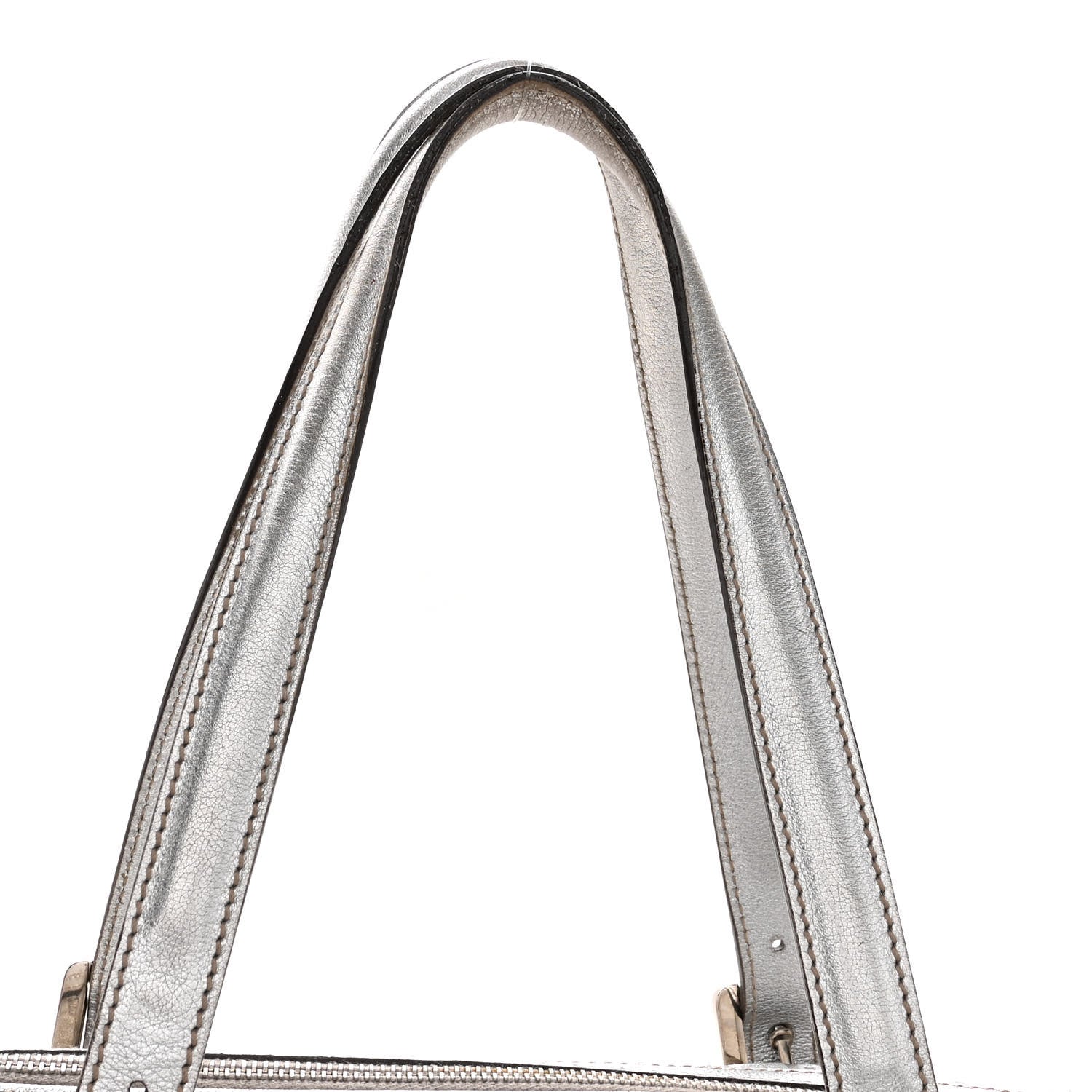 Gucci Metallic Guccissima Medium Britt Boston SIlver 13 of 14