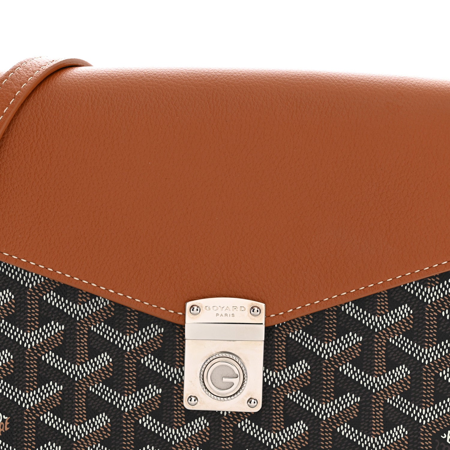 Goyard Goyardine Calfskin Chypre Wallet Pouch Black Gold 7 of 10