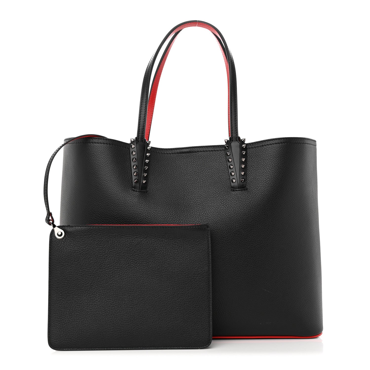 Christian Louboutin Calfskin Empire Spikes Small East West Cabata Tote Black 1 of 11