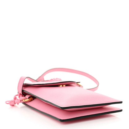 Versace Calfskin La Medusa Chain Crossbody Phone Pouch Pink 4 of 10