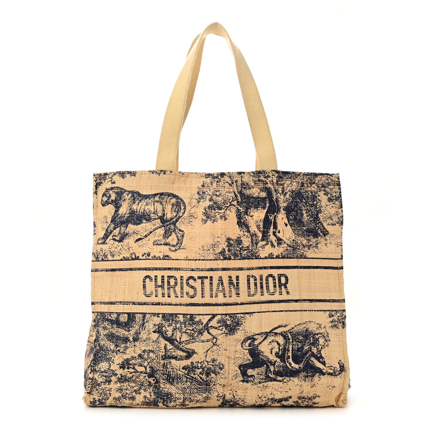Christian Dior Straw Dioriviera Tote Beige 1 of 12
