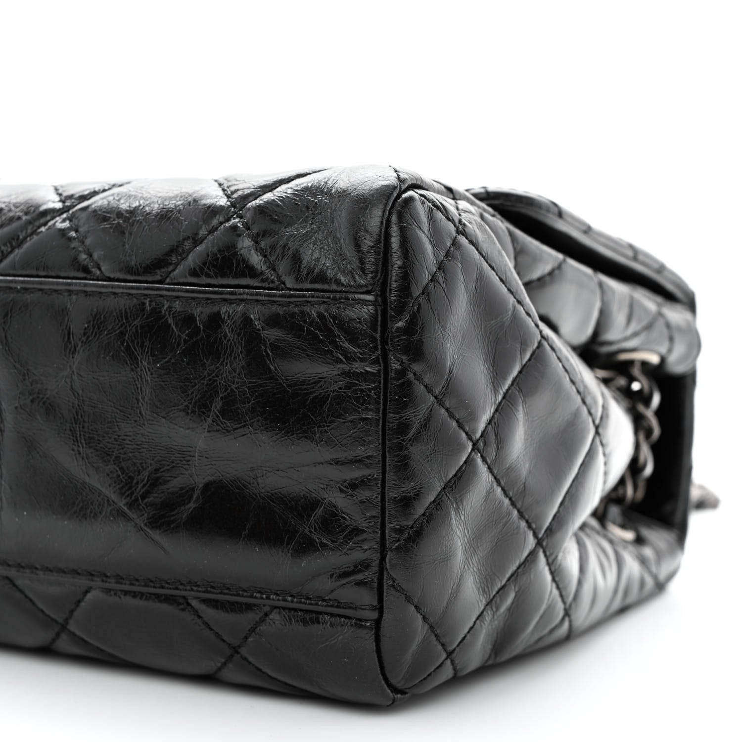 Chanel Glazed Calfskin Quilted Large Coco Soft Flap Black 10 of 10