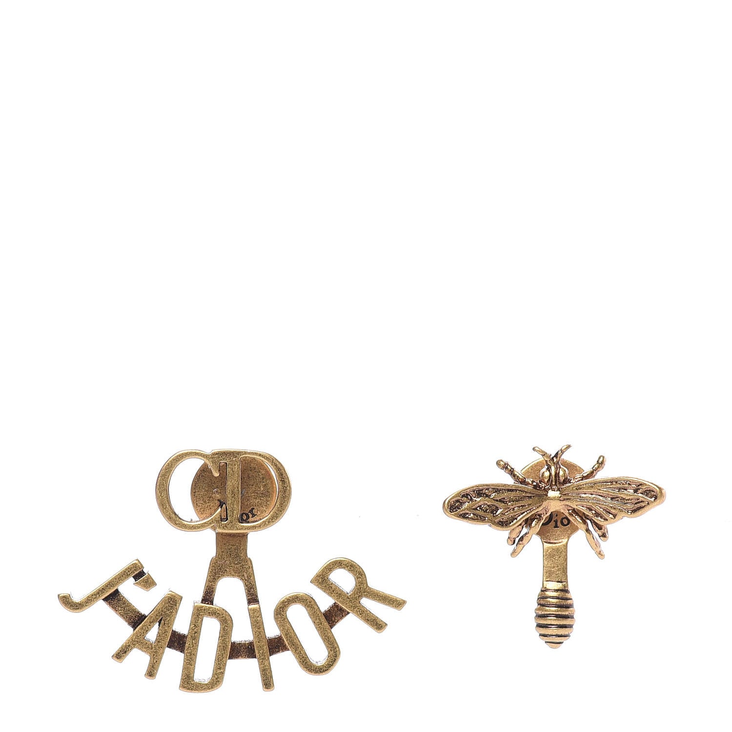 Christian Dior Metal J'Adior Earrings Aged Gold 1 of 3
