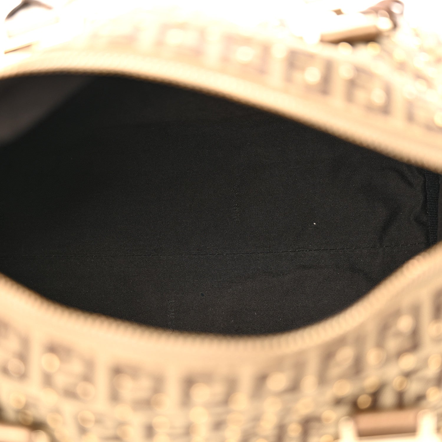 Fendi Zucchino Spalmati Studded Boston Mogano Panna Bruciato 5 of 11