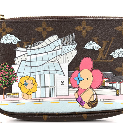 Louis Vuitton Monogram 2022 Christmas Animation Seoul Mini Pochette Accessories Fuchsia 8 of 10