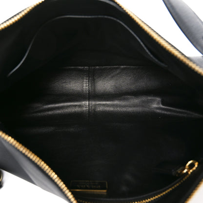 Prada Soft Calfskin Large Aimée Shoulder Bag Black 5 of 9