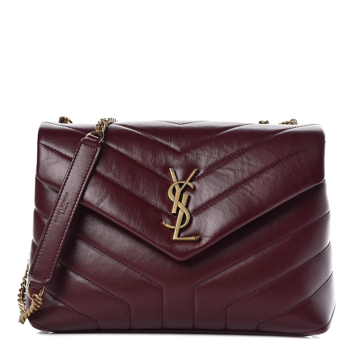 Calfskin Y Quilted Monogram Small Loulou Chain Satchel Palissandre