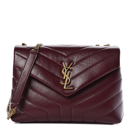 Saint Laurent Calfskin Y Quilted Monogram Small Loulou Chain Satchel Palissandre 1 of 10