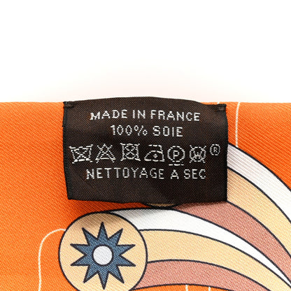 Hermes Silk Odyssey Twilly Orange Vert Jaune 3 of 4