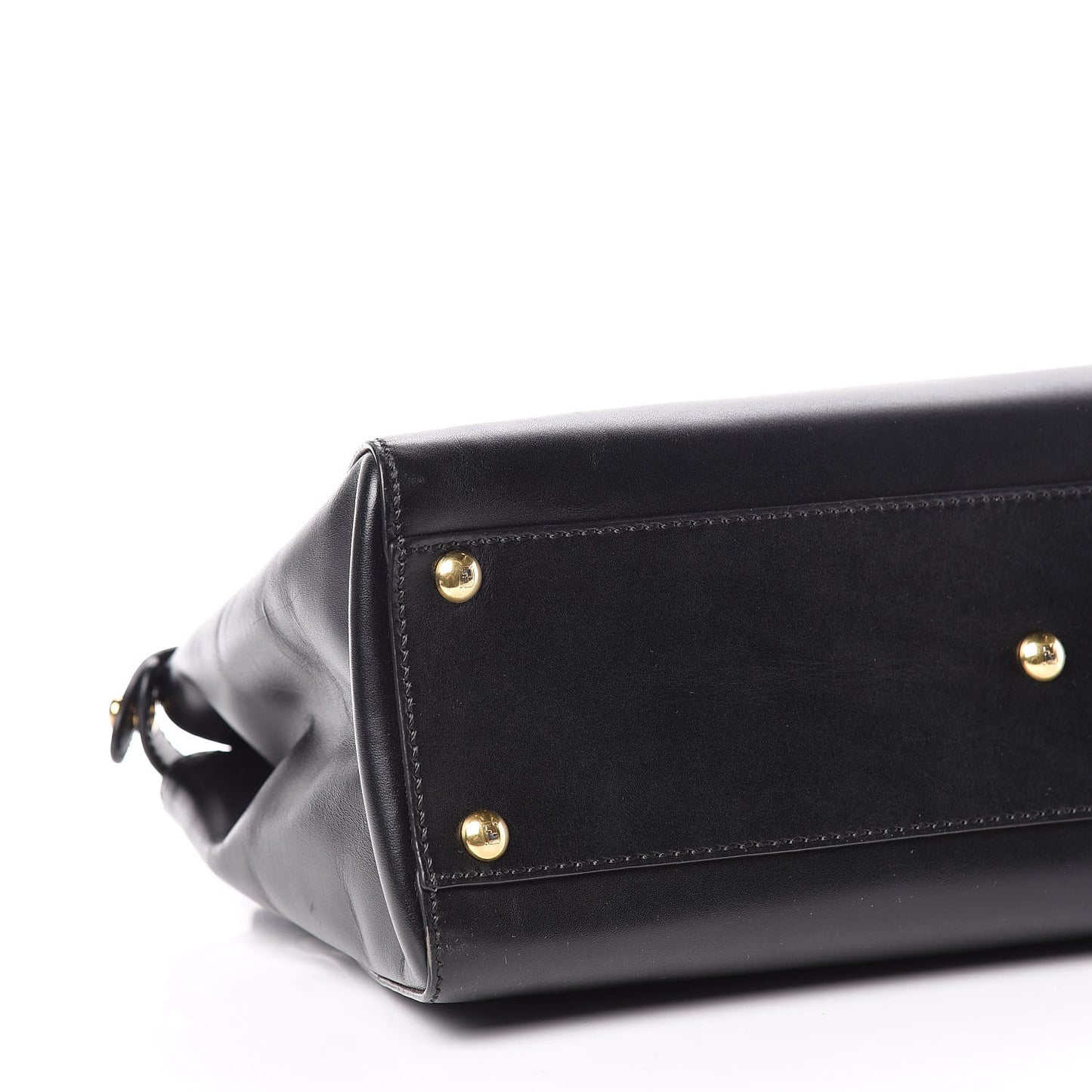 Vitello Morgan Shiny Nappa Medium Peekaboo Iconic Satchel Black Rosa Plaster