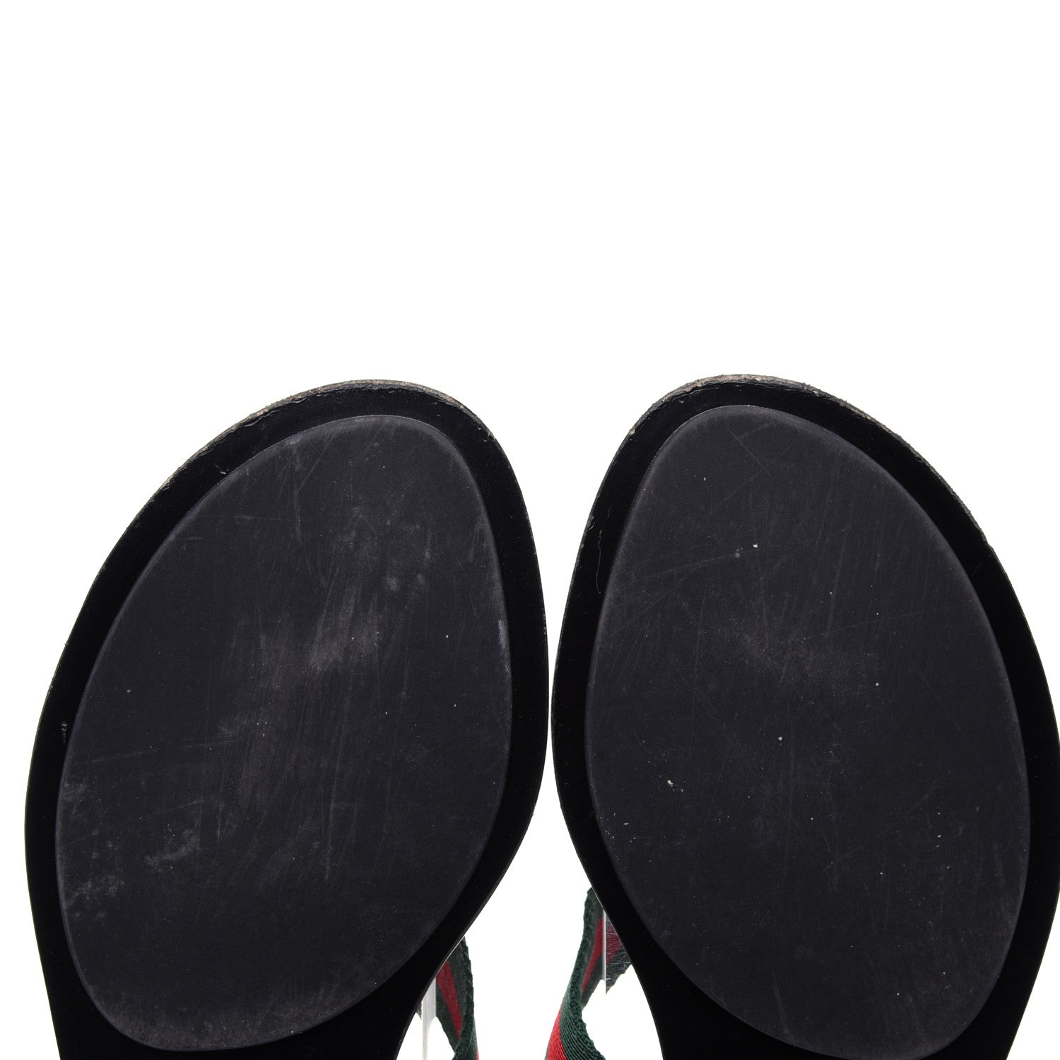 Gucci Nylon Guccissima Web Womens Thong Sandals 38.5 Green Red Black 10 of 15