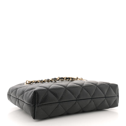 Chanel Caviar Quilted Classic Clutch Tote With Chain Black 4 of 11