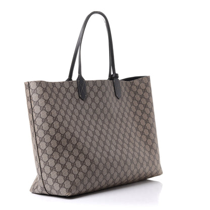 Gucci GG Supreme Monogram Large Reversible Tote Beige Black 3 of 17