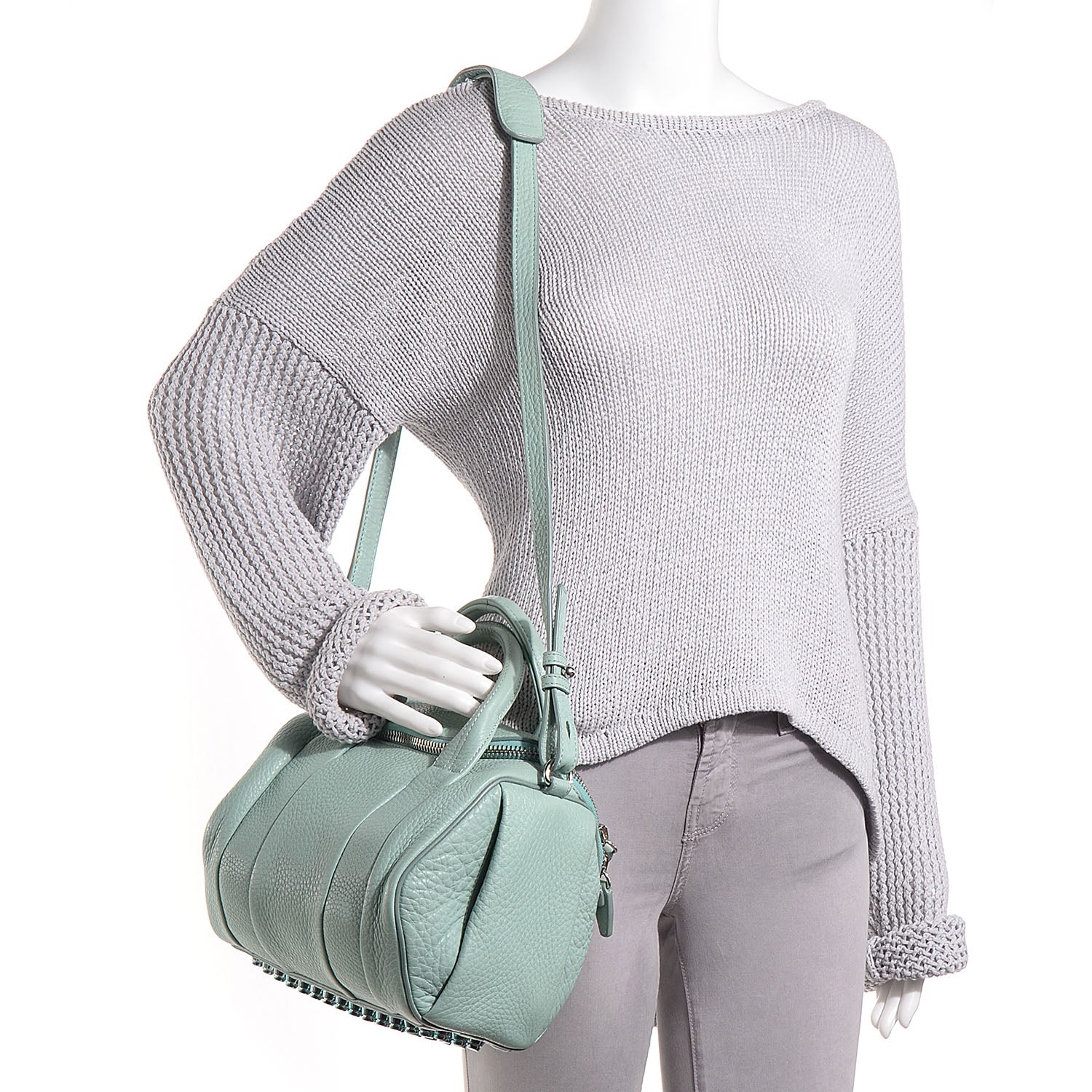 Alexander Wang Pebbled Calfskin Rockie Peppermint 2 of 8