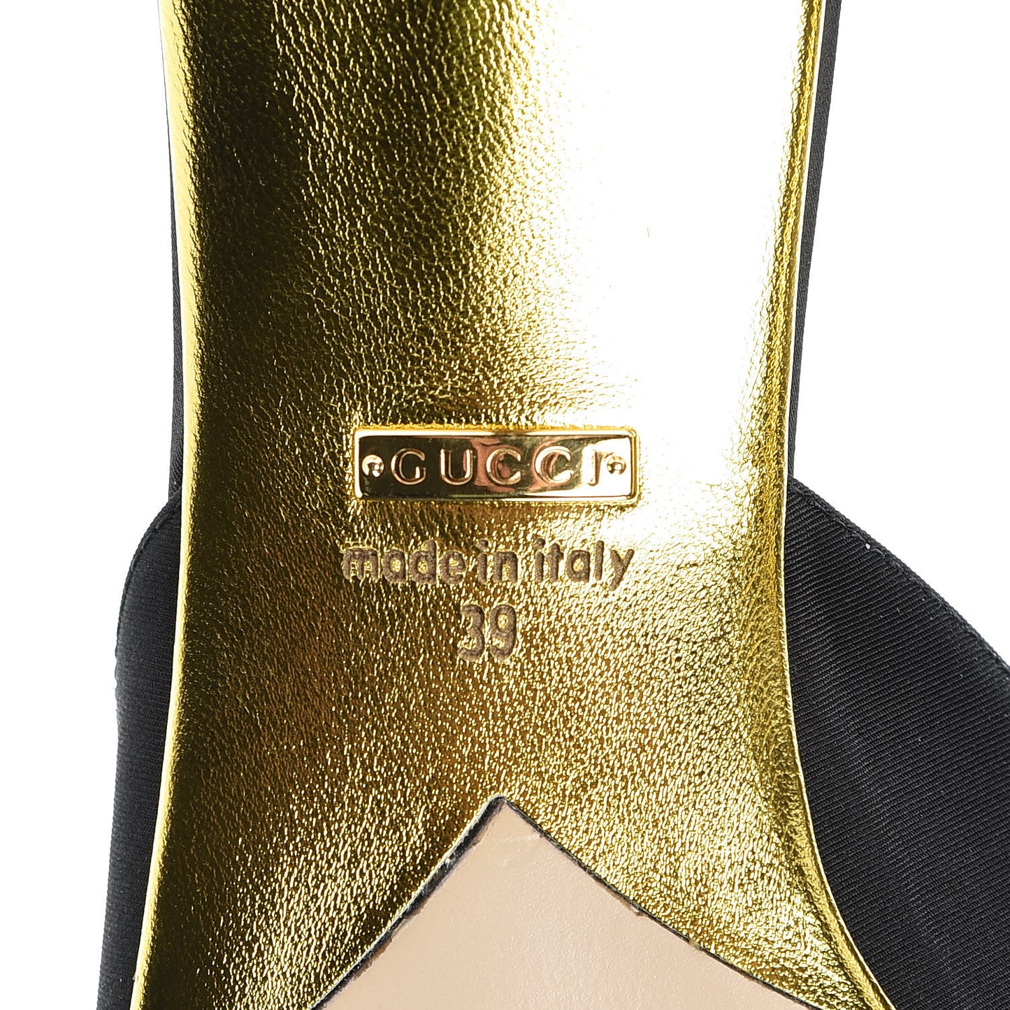 Moire Silk Crystal Logo Embellished Mules 39 Black