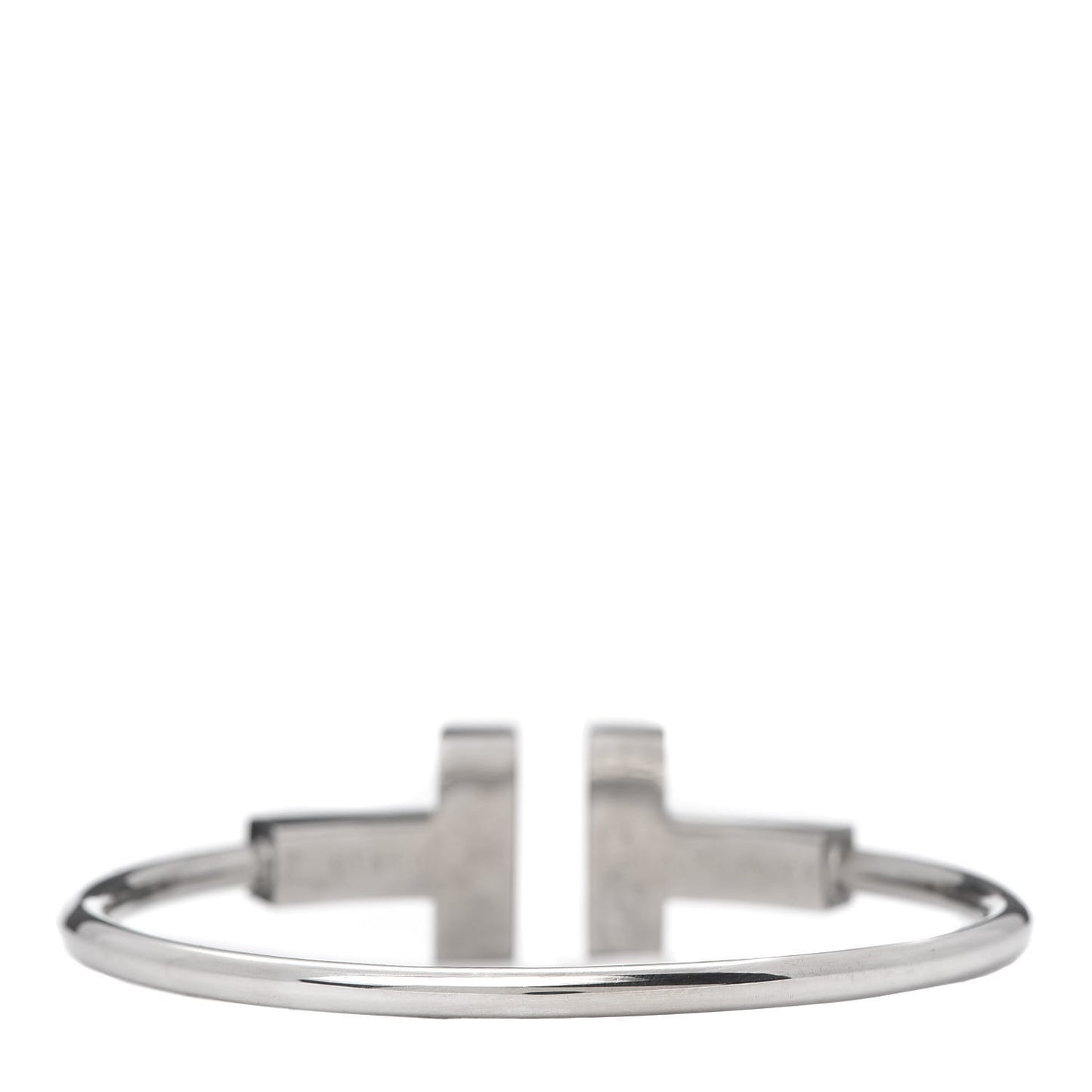 18K White Gold T Wide Wire Bracelet