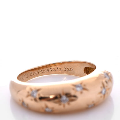 Van Cleef & Arpels 18K Yellow Gold Diamond Dome Star Ring 50 5.5 4 of 4