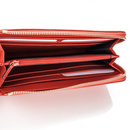 Gucci Pebbled Calfskin Donna Long Wallet Red 5 of 7