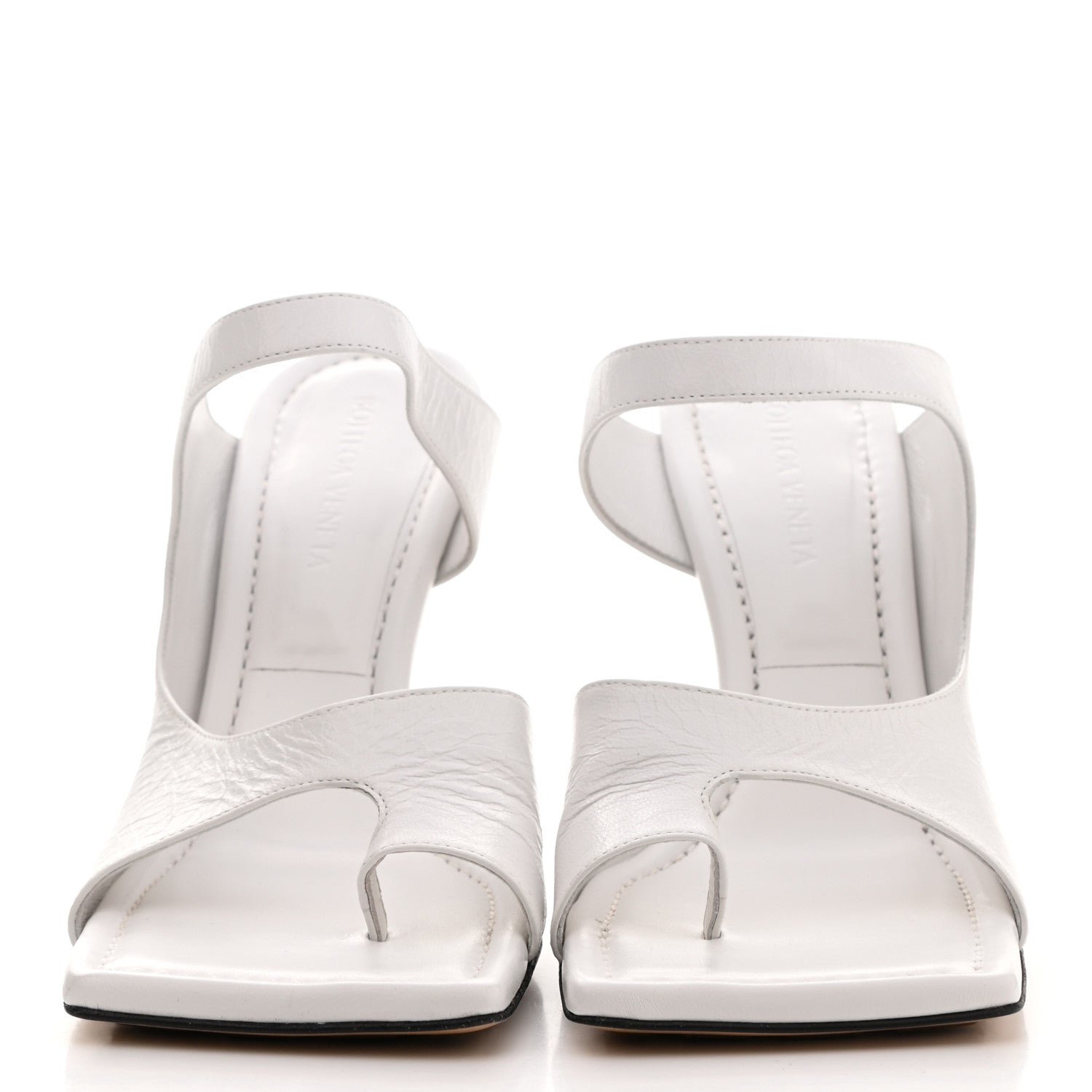 Bottega Veneta Nappa Crunch Lux Sandals 38 Optic White 4 of 8