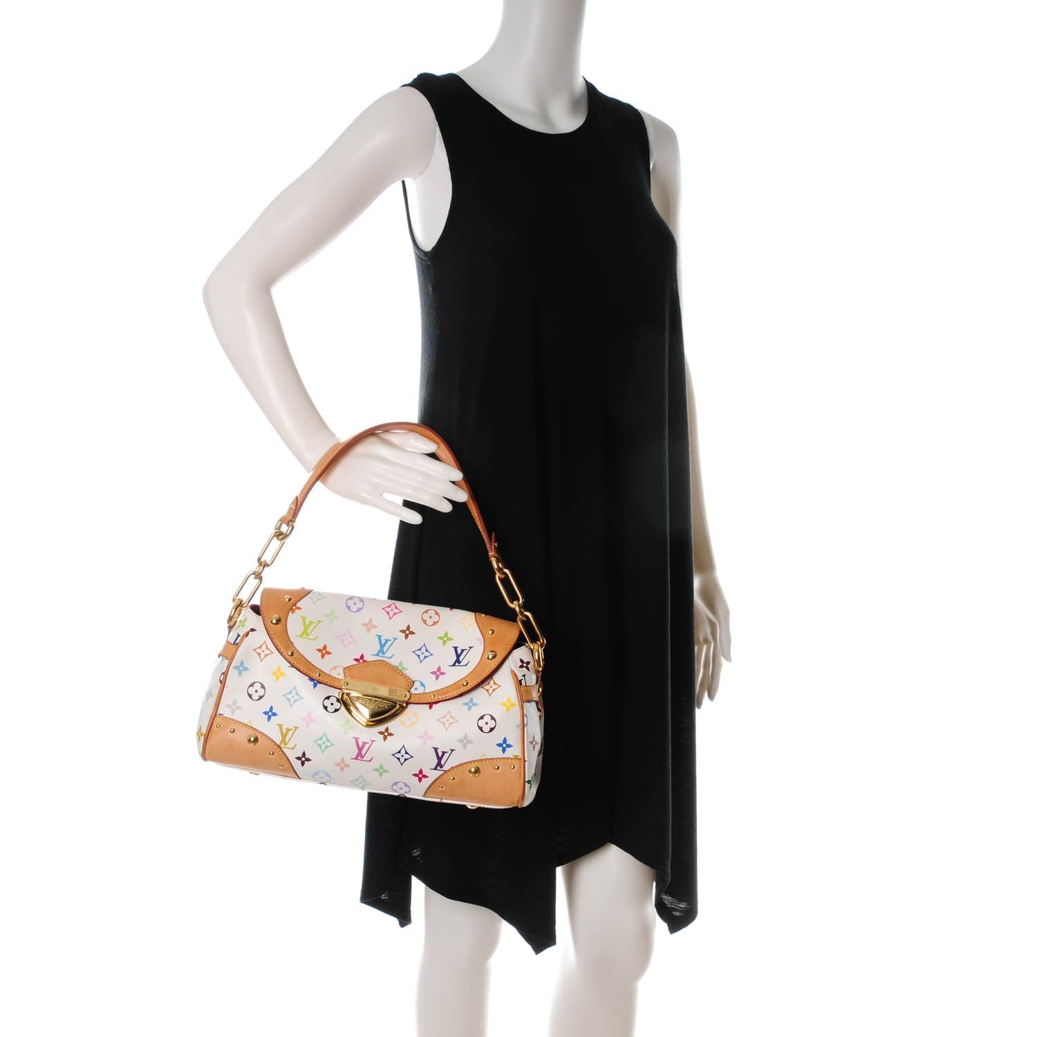 Louis Vuitton Monogram Multicolor Beverly MM White 2 of 9